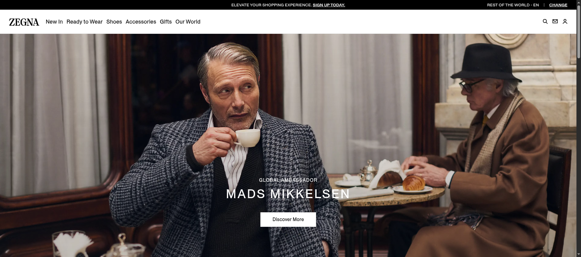 Website design mockup – modern homepage